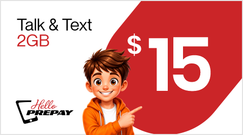 $15  Talk &Text + 2GB Data