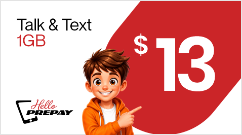 $13 Talk &Text + 1GB Data