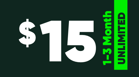 $15 Unlimited 1 – 3 Month