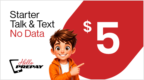  $5 Starter Talk & Text -No data